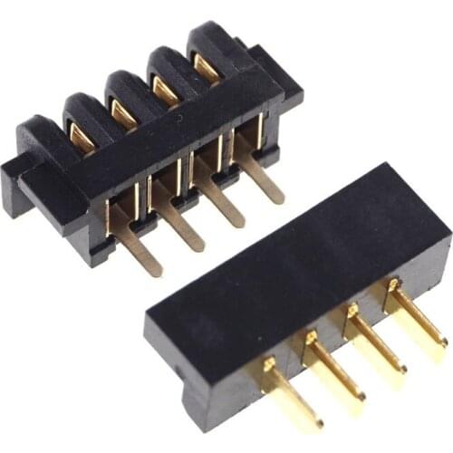 100 Pairs Male Female Blade Battery Connector 2.5 mm Pitch 4 Position Through Holes Right Angle Plug Receptacle Power Charge