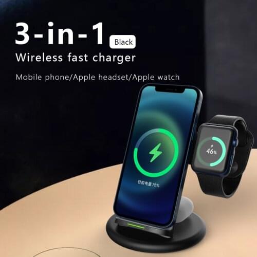 3 in 1 folding stand wireless charger for iPhone 12 pro max 11 pro 11 mini phone stand watch chargers for iwatch 2 3 4 5 airpods