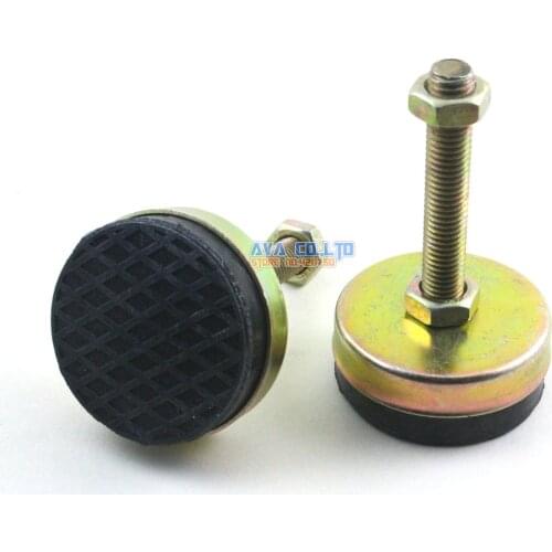 4 Pieces 60mm Base M12x75mm Adjustable Anti Slip Lathe Leg Furniture Leveling Feet Pad