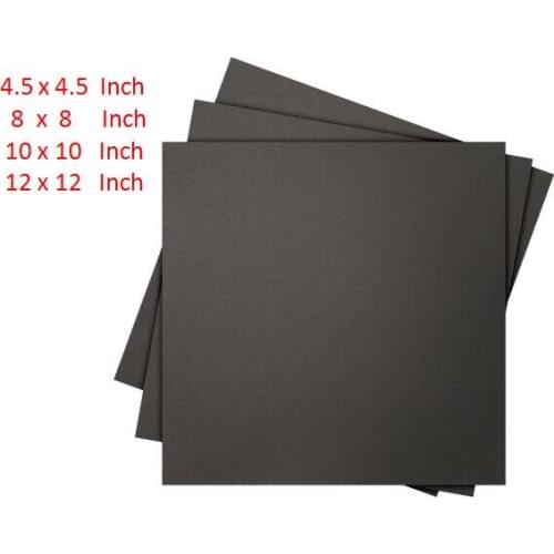 5 pcs*3D Printing square Build Surface4.5''/8''/10''/12'' Black super stick sheet for 3D printer build bed