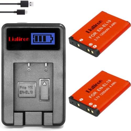 1200mAh EN-EL19 ENEL19 EN EL19 EL19 Battery for Nikon S100 S2500 S2600 S3100 S6400 S4100 S4150 S3300 S4300 Camera
