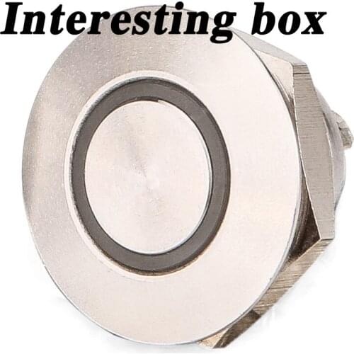 Free shipping Ultra short small micro-motion 12mm ring lighted button light touch button self-reset DIY handmade accessories