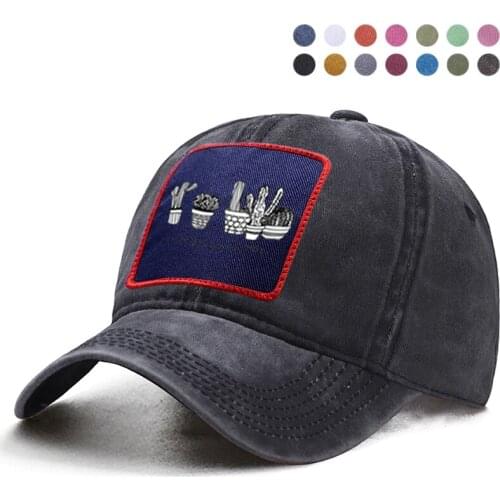 Plant Cactus Printed Baseball Cap Dad Solid Trucker Snapback Bone Hat Harajuku Streetwear Woman Berets Ponytail Caps Gorras Hats