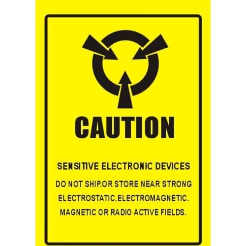 DHL 4*2.2cm CAUTION Adhesive Sticker Label for ESD Anti-Static Sensitive Device Electronic Shielding Anti Static Event Label