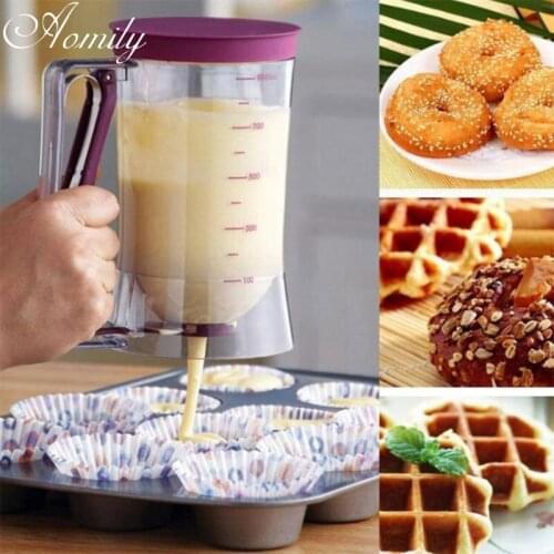 Aomily 900ml Batter Dispenser Pancake Dispenser DIY Baking Pastry Cupcake Cream Blenders Baking Pancakes Bakeware Pastry Tool