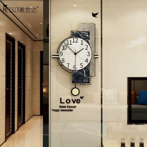 Europe Clocks Large Pendulum Watch Creative Wall Art Home Decor Free DIY Mirror Sticker LiveRoom Quartz Silent Horloge New