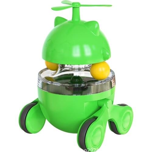 Tumbler cat turntable food dropping ball funny cat car self-Hi toy railway cat toy sliding gravity Bobby car