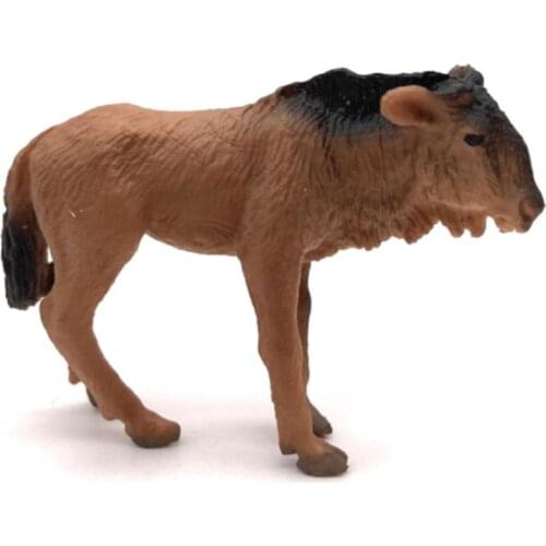 Small African Wildebeest Connochaetes Figure Gnu Animal Model Collector Toy Animal Figurine Educational Toy For Kids Gift