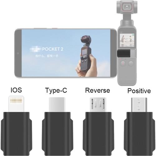 Micro USB TYPE-C IOS Smartphone Adapter for DJI Pocket 2 Android Data Connector Interface Handheld Gimbal Camera Accessories