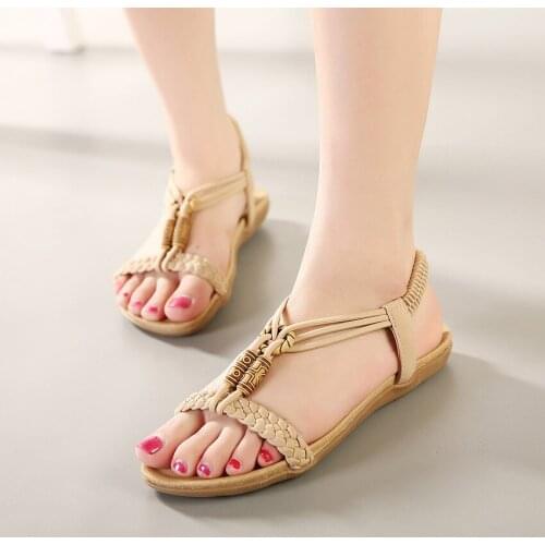 Fashion Gladiator Womens Sandals Ladies Casual Summer Beach Footwear Comfortable Soft Flat Shoes for Girl
