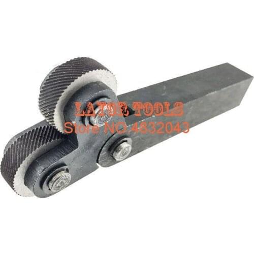 7pcs Steel Dual Wheel Knurling Tool Set with 0.5mm 1mm 2mm Wheel Linear Pitch Knurl Kit Lathe Cutter Wheel Knurling Set Lathe