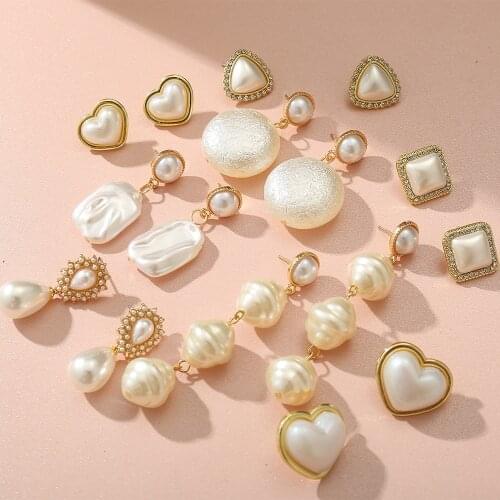 IF YOU New Fashion Baroque Pearl Earrings Temperament Personality Versatile Pendant Earrings Elegant Jewelry For Women