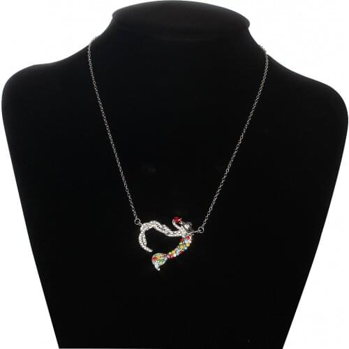 New Ladies Fashion Jewellery Mermaid Necklace Mermaid Crystal from Austrian Sweet Romantic Surprise Birthday Gift