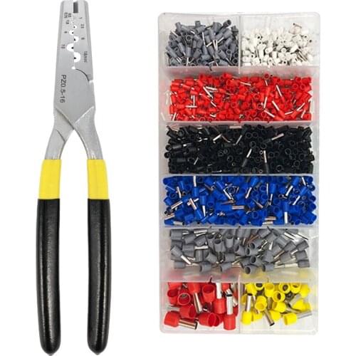 Wire Crimping Tools 0.5-16mm² Terminal Crimper Pliers PZ0.5-16 For Insulated And Non-Insulated Ferrules