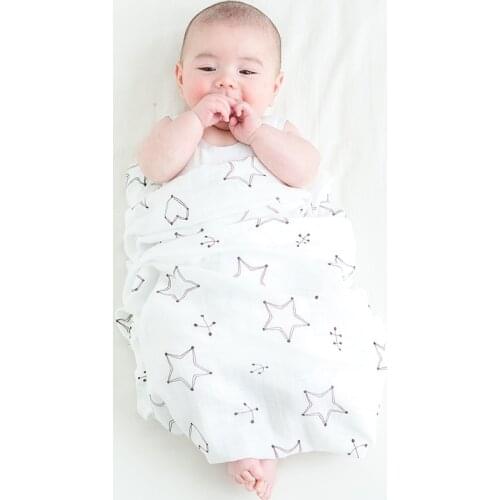 Baby Muslin Swaddle Supper Soft Diaper Blanket for Newborn White Black Kids Stroller Bedding Wrap Children Products Photography