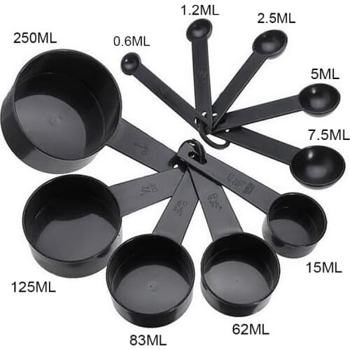 10pcs Plastic Kitchen Measuring Spoons Cake Baking Flour Measuring Cups Teaspoon Coffee Sugar Scoop Kitchen Cooking Tools