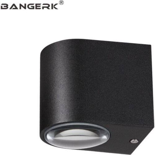 Simple Outdoor LED Wall Lamp Waterproof Courtyard Spotlight Black Modern Wall Sconce Lights Garden Decor Aluminium Lighting