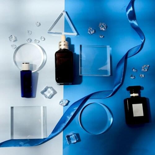 1PC Transparent Acrylic Plate Photography Auxiliary Props Ornament Cosmetic Support Product Shooting Background for Photo Studio