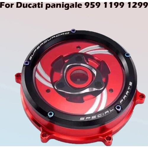 For Ducati panigale 959 1199 1299 racing clear clutch cover & spring retainer r available in gold, red and black