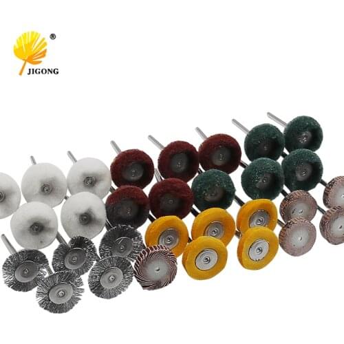 30pcs 1/8" Shank Steel Wire Brushes Dremel Rotary Wire Brushes Metal Wheel Polishing Set fits Rotary Tool Dremel Accessories