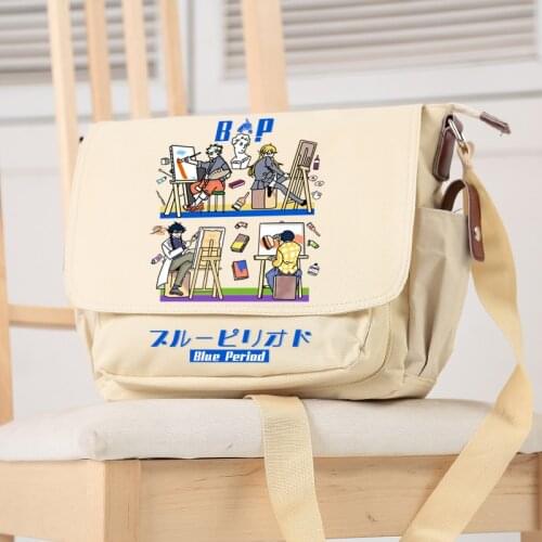 29X24X9CM Anime Blue Period Cartoon Student Messenger Bag Satchel Casual Fashion Cartoon Schoolbag Shoulder Bag Cosplay