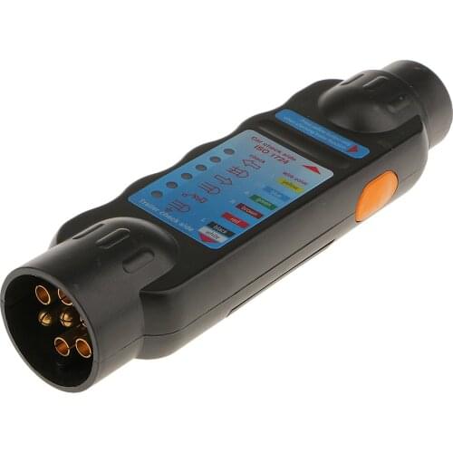 Trailer Wiring Tester 7-way Circuit Plug And Socket With LED Indicator Light Grua de ensayo Tracteur