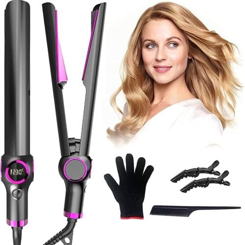 2 in 1 Hair Straightener Professional Hair Curler Wave Flat Ceramic Pod Hair Straightening Irons Hair Curling iron Styling Tools