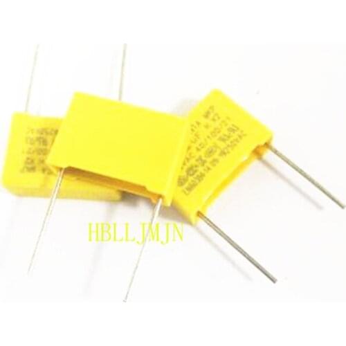 10PCS MKP 275V 0.22UF 224K 220NF P=15MM X2 Safety capacitor