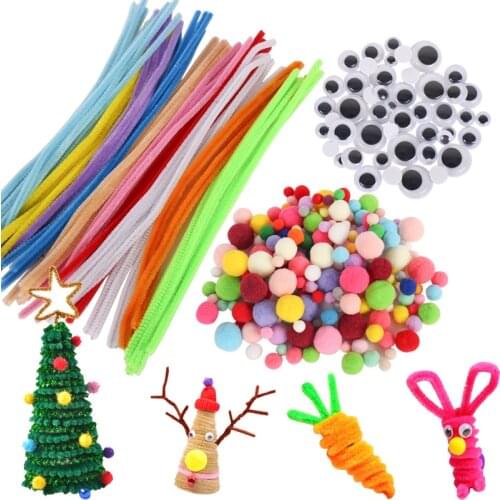 100pcs Multicolour Chenille Stems Pipe Cleaners Handmade Diy Art Crafts Material Kids Creativity Handicraft Children Toys