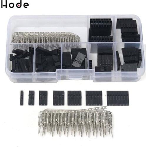310pcs 2.54mm Dupont Connector Kit PCB Headers Male Female Pins Electronics
