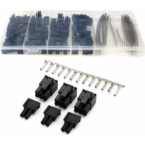 400pcs Crimp Female Terminals Pin Plug + 50pcs 5557 8(6+2)P ATX EPS PCI-E Connectors with Plastic Box