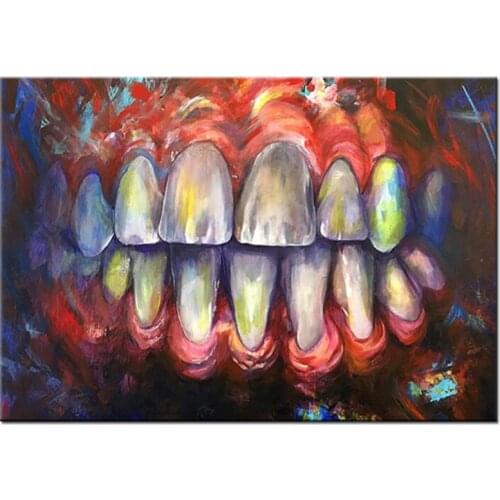 5D Diamond Painting Cross Stitch Kits Diy Teeth Crystal Full Square Round Drill Embroidery Sale Wall Arts StickersZP-4157