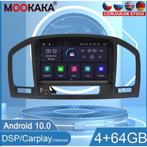 4+64GB Android10 Car Radio For Opel Insignia 2008-2013 Carplay Player GPS MultimediaNavigation Head Unit Car Stereo WIFI DSP