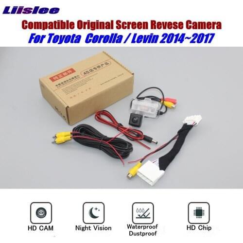 Car Back Up Parking Rear View Camera For Toyota Corolla Levin 2014-2017 Connect Original Screen Auto Reverse CAM