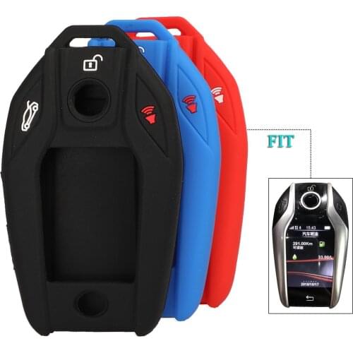 Bilchave 3 Buttons Silicone Remote Control Key Case Cover Fob For BMW 7 Series G11 G12 G30 G31 740li 750li 2016 2017 2018