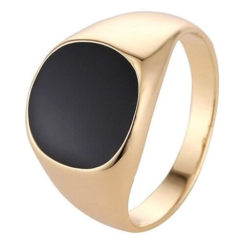 Black Round Wedding Party Ring For Women Men Fashion Original Design Love Jewelry Gift