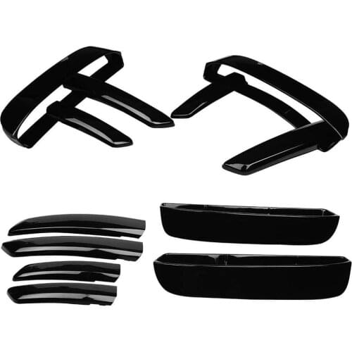 Used for 2017-2021 Land Rover Discovery 5 ABS bright black plastic front fog lamp trim