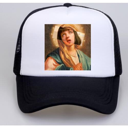 Virgin Mary Men Women hat 2018 Funny Printed Baseball Caps Summer Hip Hop Casual cool mesh trucker cap hats