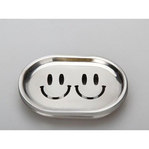 Stainless Steel smile style soap net soap box, European toilet/Kitchen soap box rack, Bathroom free installation soap dishes