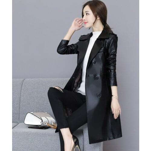 Faux Clothing 2020 Womens Leather Black Jacket Women Spring Autumn Casacos Feminino 217 Pph504