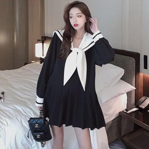 Sailor Black Women Plus Size Dress Lolita Party Dress Kawaii Japanese Sweet Angel Jsk Fairy Cosplay Vestido Oodji Shirt Harajuku