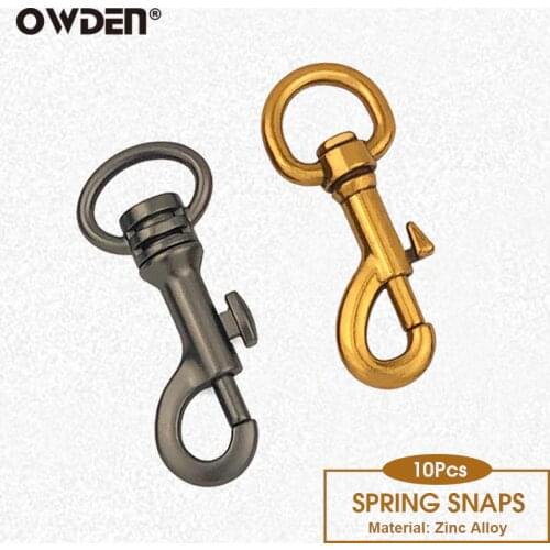 OWDEN 10Pcs Metal Buckle Lobster Clasp DIY Sewing Bag Hardware Accessories Leathercraft Snap Hook