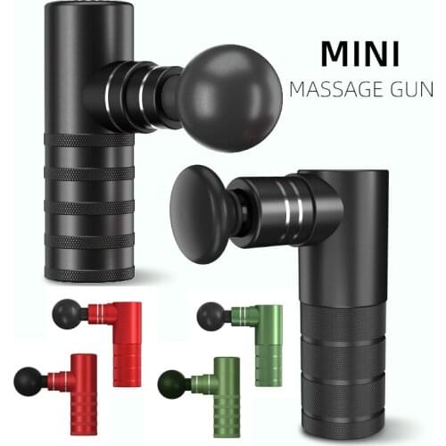 Mini Electric Massage Gun Deep Muscle Fascial Body Massager Gun Tissue Percussion Small Fitness Equipment Acid Relief Pain Relax