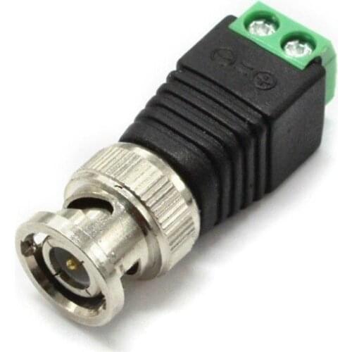 2pcs/lot Mini Coax BNC Connector UTP Video Balun Connector BNC Plug DC Adapter for CCTV Surveillance Camera