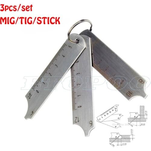 3pcs key set MIG/TIG/STICK weld gage weld seam gauge weld inspection tool