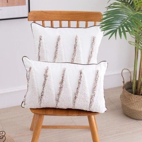 Tufted Cushion Cover 45x45cm Moroccan Style Pillow Cover Grey Yellow Coffee Pillow Case for Home decoration Living Room Bed Room