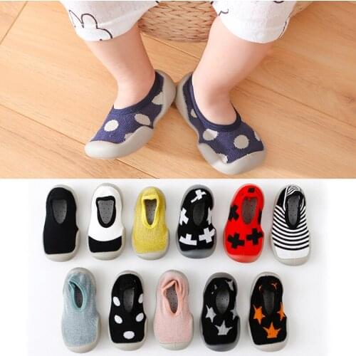 New baby shoes socks baby indoor shoes non-slip cartoon baby socks shoes baby toddler shoes soft rubber bottom floor socks