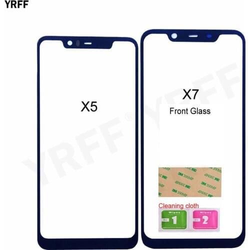 3pcs For Nokia X5 X7 Front Glass Panel For Nokia X7 2018 X5 (No Touch Screen Digitizer) TA1109 TA1131 Outer Glass Repair Parts