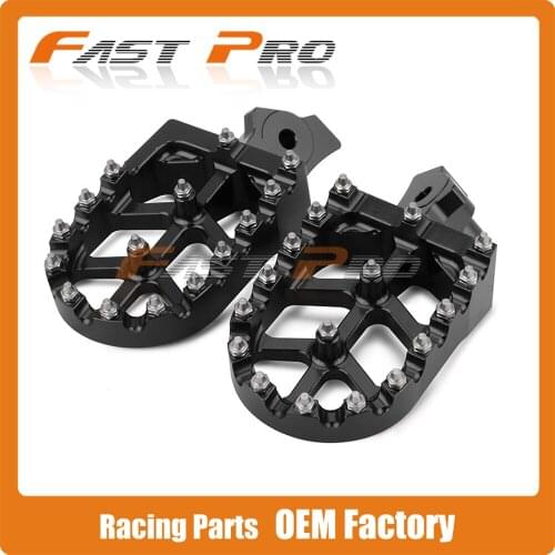 Billet MX Wide Gold Foot Pegs Rests Pedals Footpegs For HONDA XR50 XR70 XR80 XR100 2000-2005 KAWASAKI Kawasaki KLR650 1987-2005