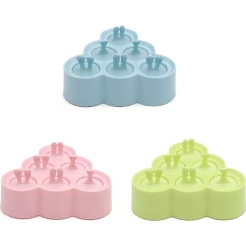 6 Cell Silicone Ice Mould BPA Free Popsicle Maker Ice Lolly Moulds Ice Cream Mold DIY Homemade Freezer for Children